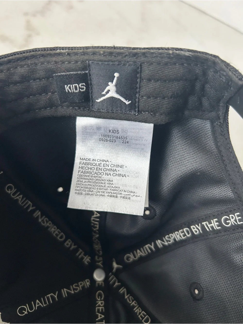 Jordan Boys Black Snapback Hat